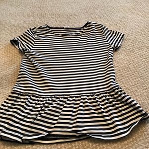 Striped flowy girls striped shirt